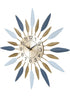 Blue leaf Wall Clock